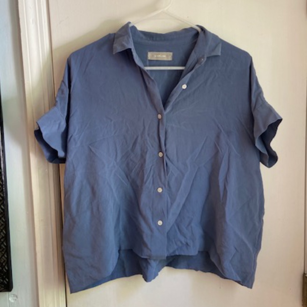 The Clean Silk Short-Sleeve Square Shirt